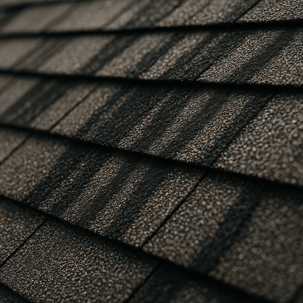 Algae roof stains cosmetic issue on asphalt shingles.
