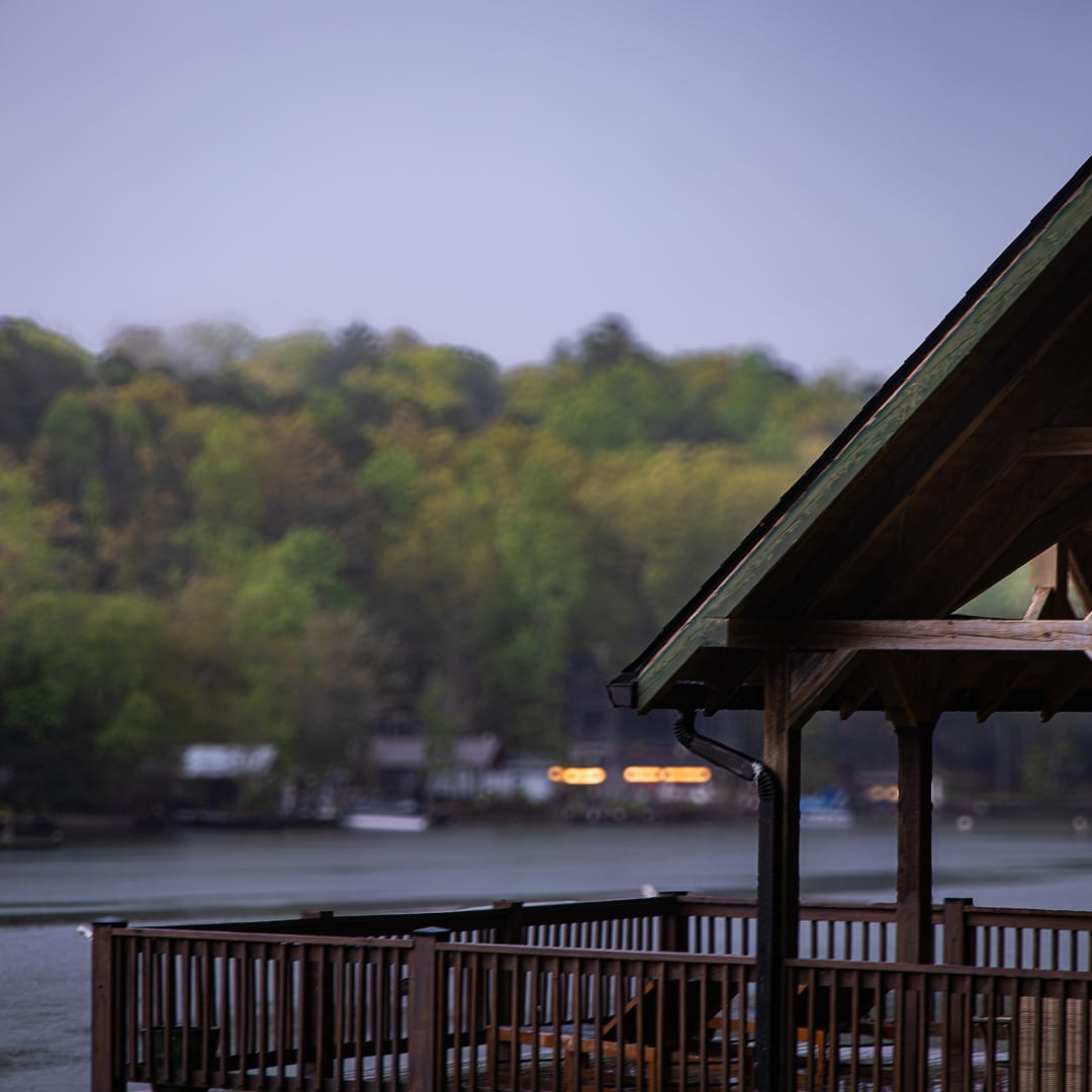 Lakefront Trex Deck with Gable Roof Lake Burton GA