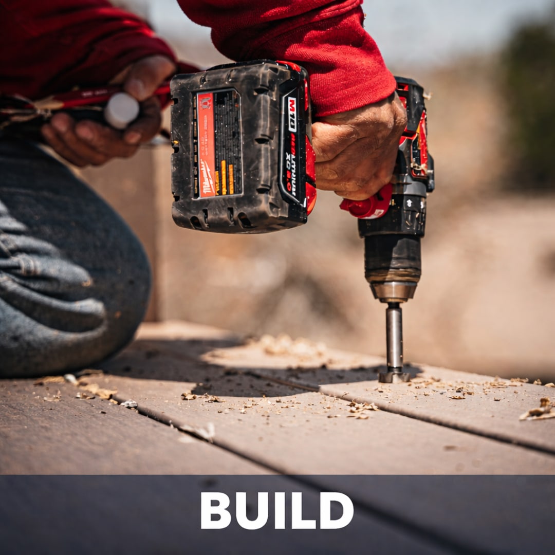 Professional Deck Installation Construction Phase