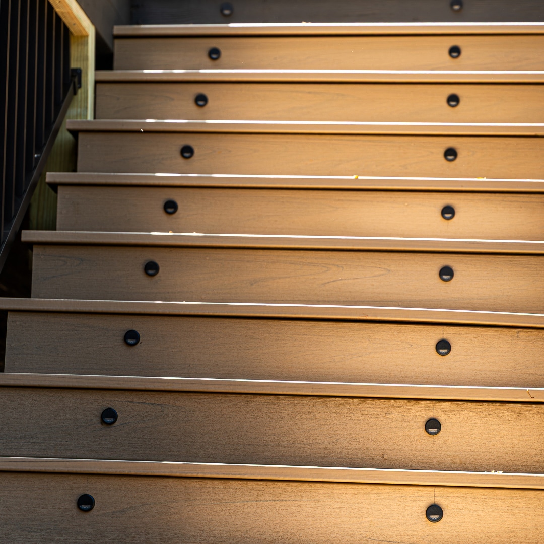 Trex Deck Stair System with Integrated Riser Lights Lake Burton GA